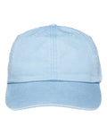 Adams Headwear LP101 Optimum Pigment-Dyed Dad Hat - Baby Blue - front