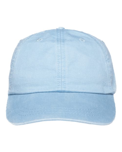 Adams Headwear LP101 Optimum Pigment-Dyed Dad Hat - Baby Blue - front