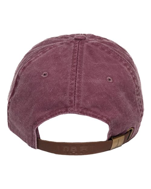 Adams Headwear LP101 Optimum Pigment-Dyed Dad Hat - Burgundy - back