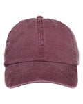 Adams Headwear LP101 Optimum Pigment-Dyed Dad Hat - Burgundy - front