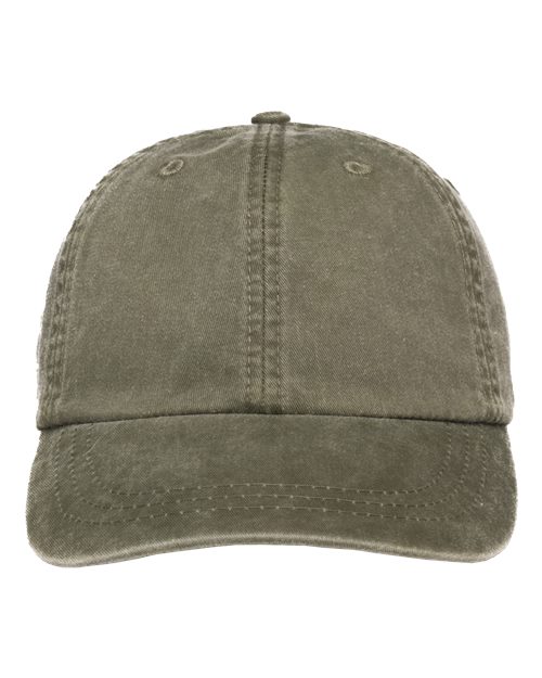 Adams Headwear LP101 Optimum Pigment-Dyed Dad Hat - Cactus - front