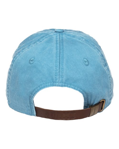 Adams Headwear LP101 Optimum Pigment-Dyed Dad Hat - Caribbean Blue - back
