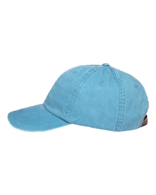 Adams Headwear LP101 Optimum Pigment-Dyed Dad Hat - Caribbean Blue - side