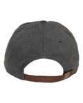 Adams Headwear LP101 Optimum Pigment-Dyed Dad Hat - Charcoal - back