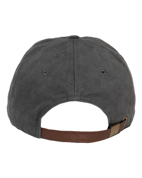 Adams Headwear LP101 Optimum Pigment-Dyed Dad Hat - Charcoal - back