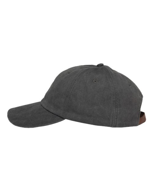 Adams Headwear LP101 Optimum Pigment-Dyed Dad Hat - Charcoal - side