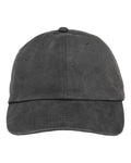 Adams Headwear LP101 Optimum Pigment-Dyed Dad Hat - Charcoal - front