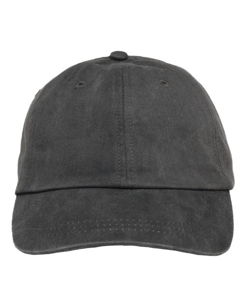 Adams Headwear LP101 Optimum Pigment-Dyed Dad Hat - Charcoal - front
