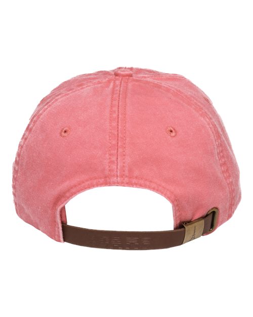 Adams Headwear LP101 Optimum Pigment-Dyed Dad Hat - Coral - back