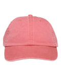Adams Headwear LP101 Optimum Pigment-Dyed Dad Hat - Coral - front