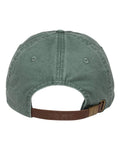 Adams Headwear LP101 Optimum Pigment-Dyed Dad Hat - Forest Green - back