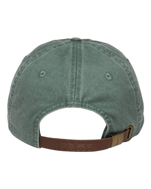 Adams Headwear LP101 Optimum Pigment-Dyed Dad Hat - Forest Green - back