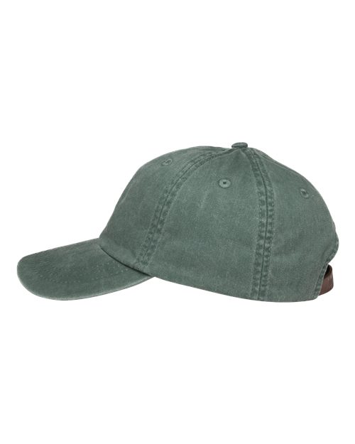 Adams Headwear LP101 Optimum Pigment-Dyed Dad Hat - Forest Green - side