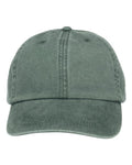 Adams Headwear LP101 Optimum Pigment-Dyed Dad Hat - Forest Green - front