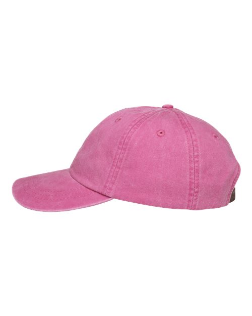 Adams Headwear LP101 Optimum Pigment-Dyed Dad Hat - Hot Pink - side
