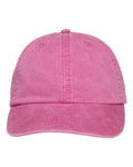 Adams Headwear LP101 Optimum Pigment-Dyed Dad Hat - Hot Pink - front