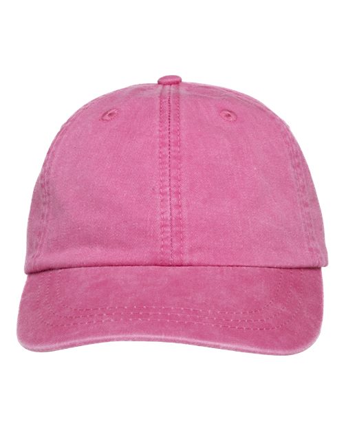 Adams Headwear LP101 Optimum Pigment-Dyed Dad Hat - Hot Pink - front