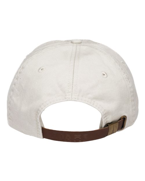 Adams Headwear LP101 Optimum Pigment-Dyed Dad Hat - Ivory - back