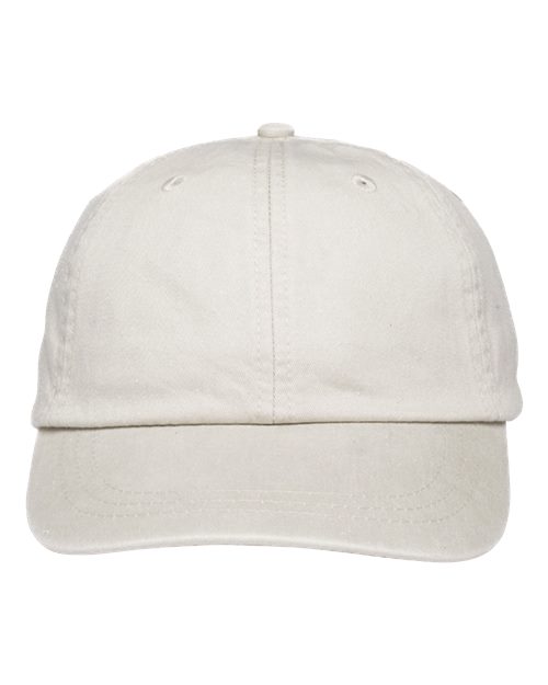 Adams Headwear LP101 Optimum Pigment-Dyed Dad Hat - Ivory - front
