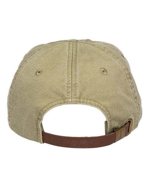 Adams Headwear LP101 Optimum Pigment-Dyed Dad Hat - Khaki - back