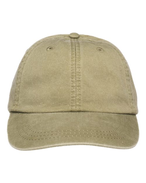Adams Headwear LP101 Optimum Pigment-Dyed Dad Hat - Khaki - front