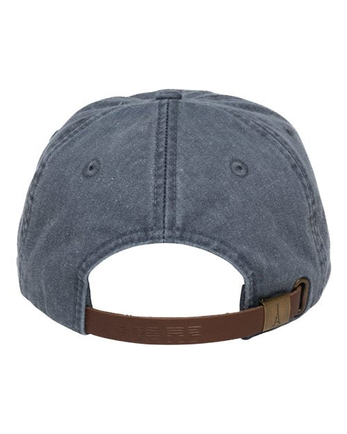 Adams Headwear LP101 Optimum Pigment-Dyed Dad Hat - Midnight Blue - back