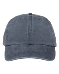Adams Headwear LP101 Optimum Pigment-Dyed Dad Hat - Midnight Blue - front