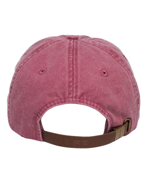Adams Headwear LP101 Optimum Pigment-Dyed Dad Hat - Nautical Red - back