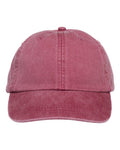 Adams Headwear LP101 Optimum Pigment-Dyed Dad Hat - Nautical Red - front