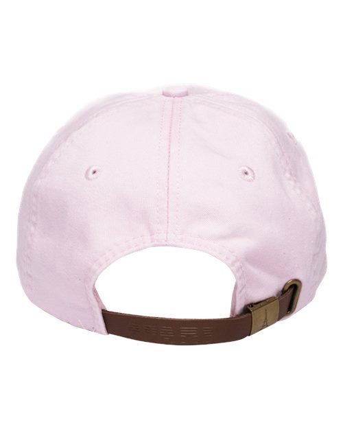 Adams Headwear LP101 Optimum Pigment-Dyed Dad Hat - Pale Pink - back