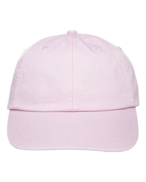 Adams Headwear LP101 Optimum Pigment-Dyed Dad Hat - Pale Pink - front