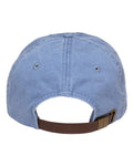 Adams Headwear LP101 Optimum Pigment-Dyed Dad Hat - Periwinkle - back