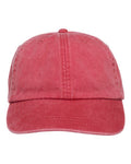 Adams Headwear LP101 Optimum Pigment-Dyed Dad Hat - Poppy - front