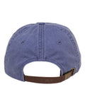 Adams Headwear LP101 Optimum Pigment-Dyed Dad Hat - Purple - back