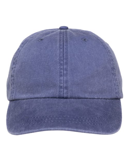Adams Headwear LP101 Optimum Pigment-Dyed Dad Hat - Purple - front