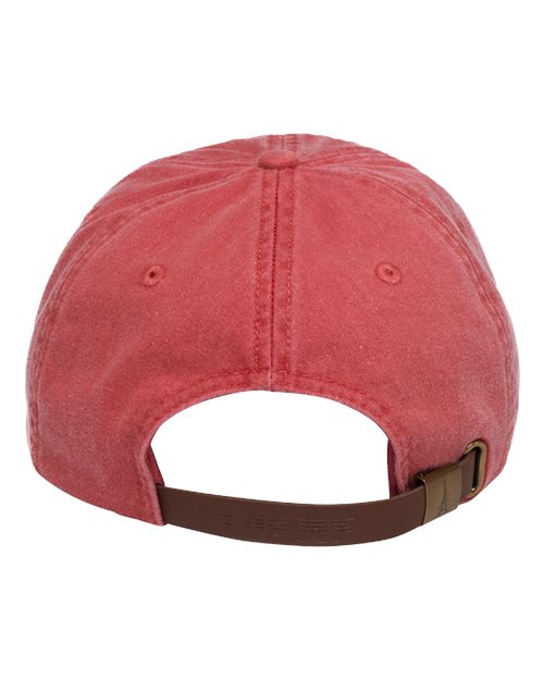 Adams Headwear LP101 Optimum Pigment-Dyed Dad Hat - Red - back