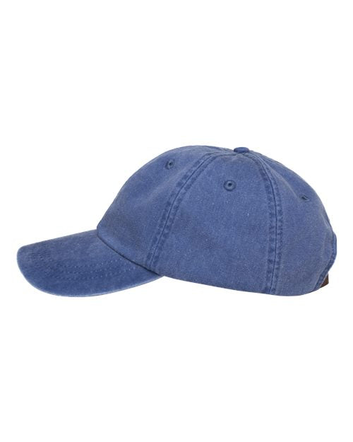Adams Headwear LP101 Optimum Pigment-Dyed Dad Hat - Royal - side