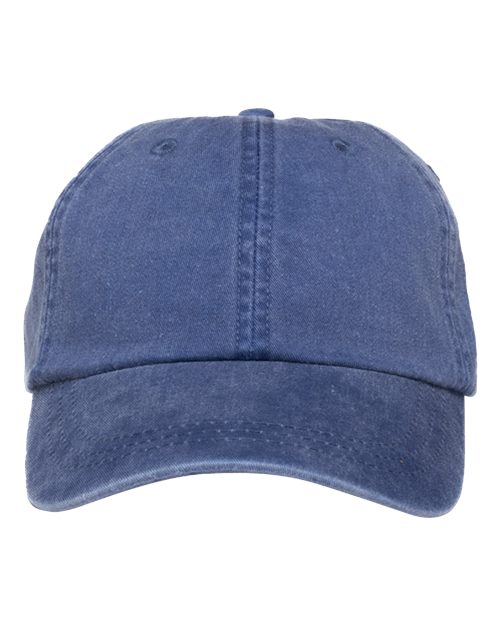 Adams Headwear LP101 Optimum Pigment-Dyed Dad Hat - Royal - front