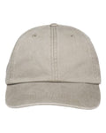 Adams Headwear LP101 Optimum Pigment-Dyed Dad Hat - Stone - front
