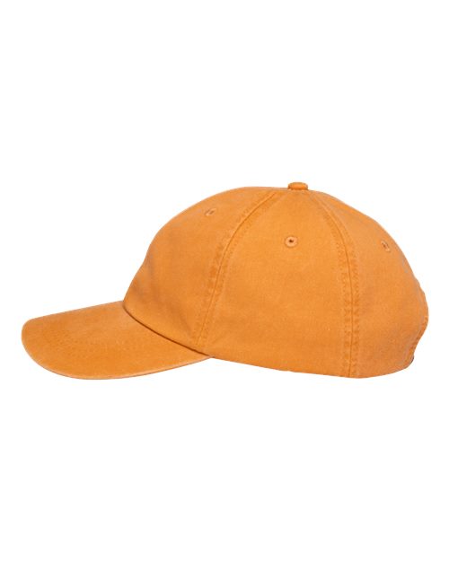 Adams Headwear LP101 Optimum Pigment-Dyed Dad Hat - Tangerine - side