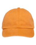 Adams Headwear LP101 Optimum Pigment-Dyed Dad Hat - Tangerine - front