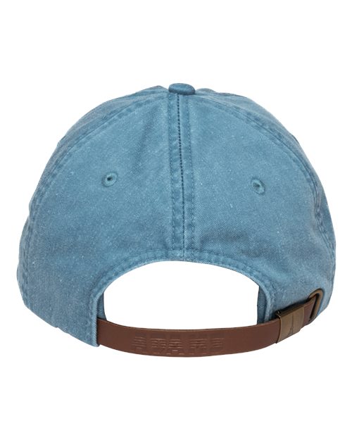 Adams Headwear LP101 Optimum Pigment-Dyed Dad Hat - Teal - back
