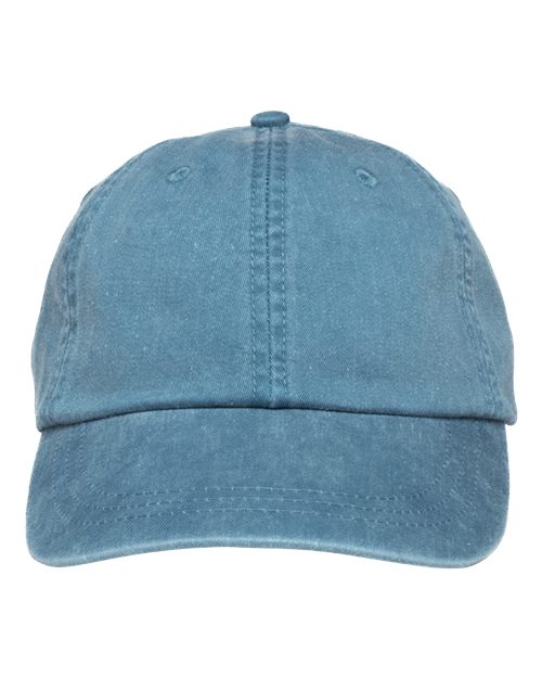 Adams Headwear LP101 Optimum Pigment-Dyed Dad Hat - Teal - front