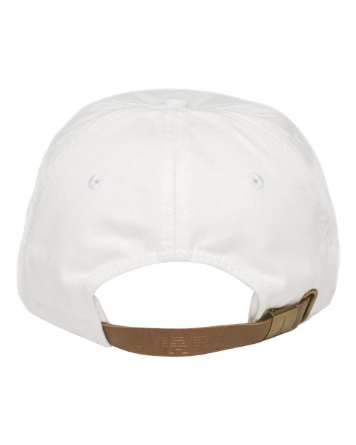 Adams Headwear LP101 Optimum Pigment-Dyed Dad Hat - White - back