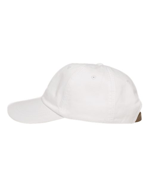 Adams Headwear LP101 Optimum Pigment-Dyed Dad Hat - White - side