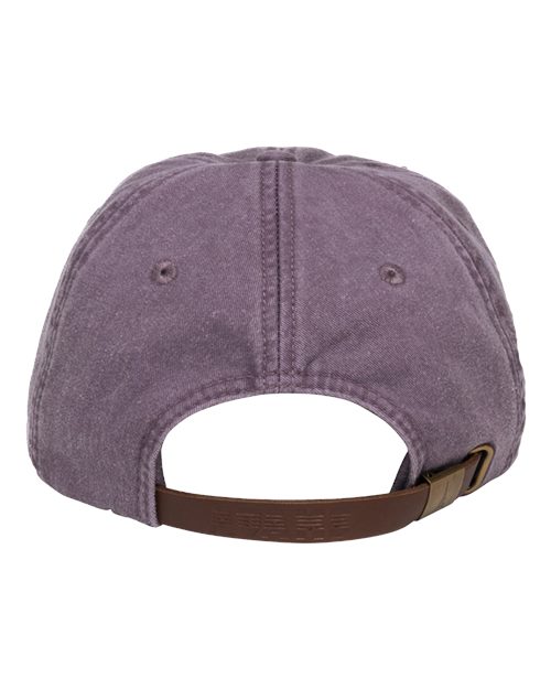Adams Headwear LP101 Optimum Pigment-Dyed Dad Hat - Wild Plum - back