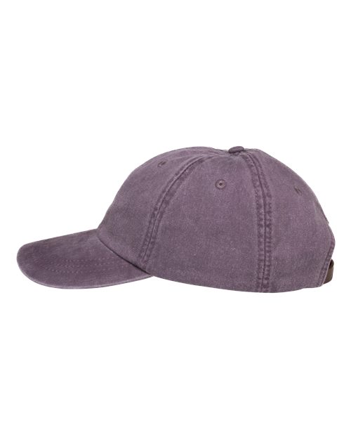 Adams Headwear LP101 Optimum Pigment-Dyed Dad Hat - Wild Plum - side