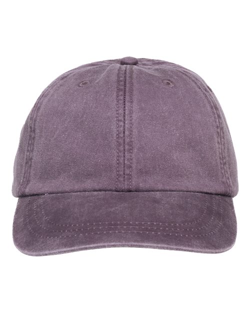 Adams Headwear LP101 Optimum Pigment-Dyed Dad Hat - Wild Plum - front