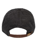Adams Headwear LP101 Optimum Pigment-Dyed Dad Hat - Black - back