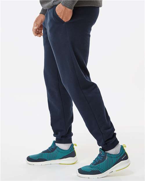 Badger 1215 Men's Sport Athletic Fleece Joggers - Navy - model side